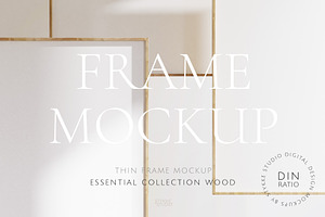 MINIMALIST Light Wood Frame Mockup