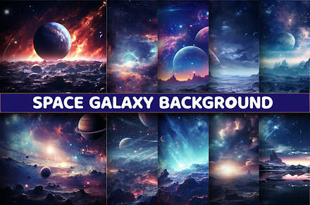 Space Galaxy Symphony Background, a Background Graphic by protabsorkar11