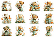 Whimsical Spring Teddy Bear Clipart, an Illustration by Dream Creation (Thumbnail 3 of 5)