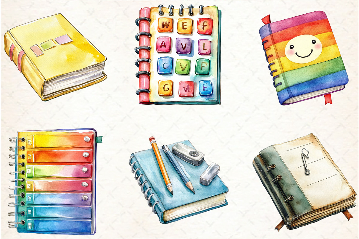 Back to School Notebook PNG Bundle, an Illustration by Libby Wishes (Photo 5 of 5)