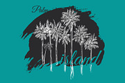 Palm Trees Drawings in Grunge Stylle, a Texture Illustration by Adiemus (Thumbnail 6 of 7)