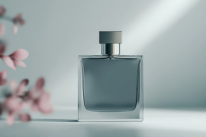 Mockup of a sleek perfume bottle, a Photo by Pavel_design