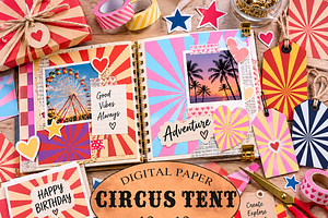 Circus tent stripey backgrounds