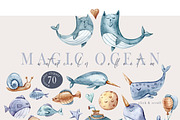 SALE! Watercolor nautical collection, an Animal Illustration by Tiana Geo (Thumbnail 4 of 27)