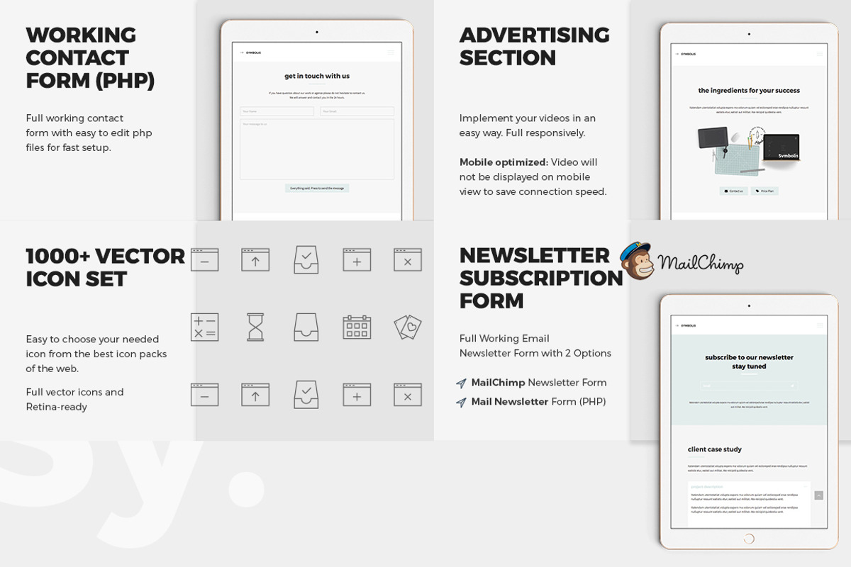 Symbolis Bootstrap Landing Page, a Bootstrap Template by Egotype (Photo 4 of 18)