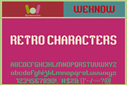 Retro Characters font, a Font by weknow (Thumbnail 1 of 8)