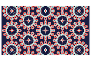 Floral Mandala in a Seamless Repeat, a Decorative Illustration by Creative Backgrounds