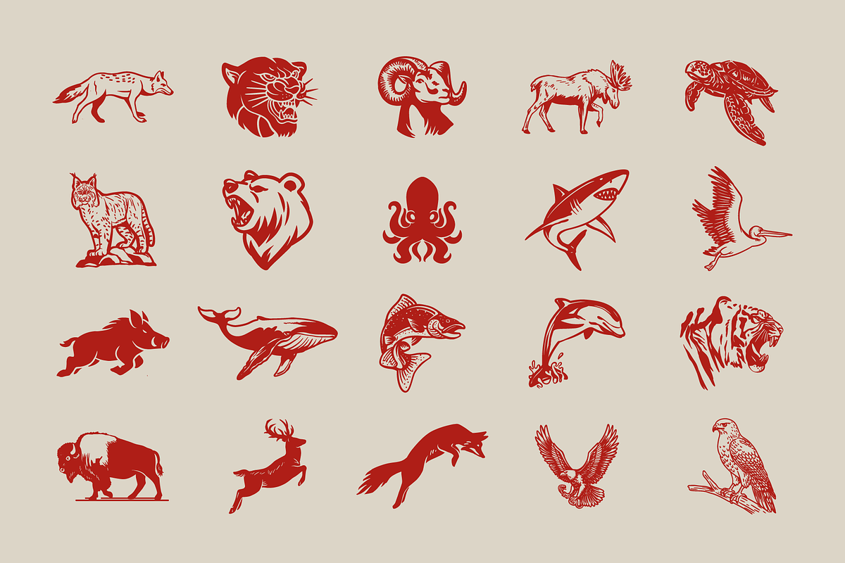Wildlife Badge Collection, an Animal Illustration by Skilline Supply Co. (Photo 3 of 13)