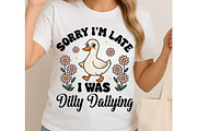 Funny Goose Png, Sorry Im Late SVG, an Object Graphic by Digi_Design_World (Thumbnail 1 of 6)