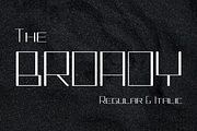 Broady - Modern Typeface, a Sans Serif Font by Made by Cap (Thumbnail 1 of 8)