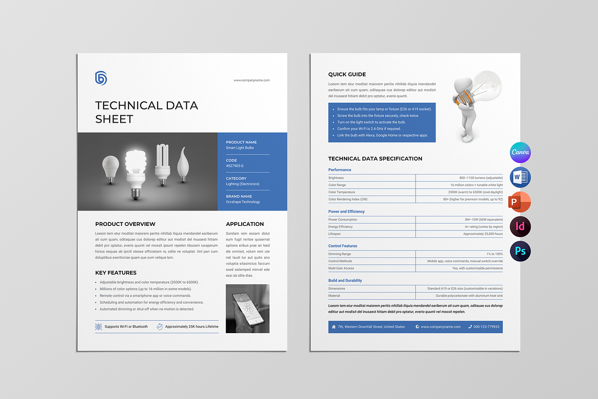 Technical Data Sheet, a Flyer Template by OrcShape (Photo 1 of 6)