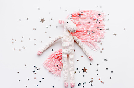 Cute fairy unicorn with a pink mane containing unicorn, cute, and magic