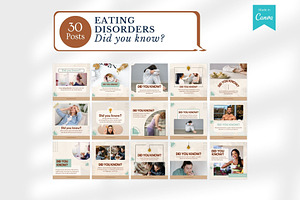 200 Eating Disorders Canva Templates