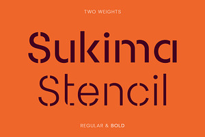 Sukima Stencil Display Font