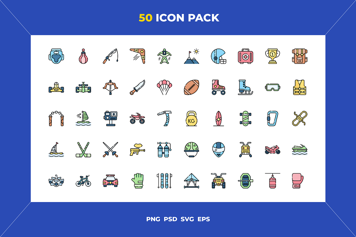 Extreme sports icons, an Outline Icon by Wencory (Photo 1 of 2)
