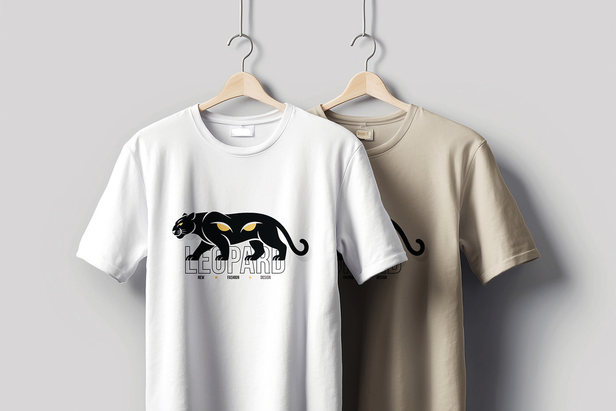 Leopard T Shirt Design Layout, a Stationery Template by MightyDesign (Photo 2 of 6)