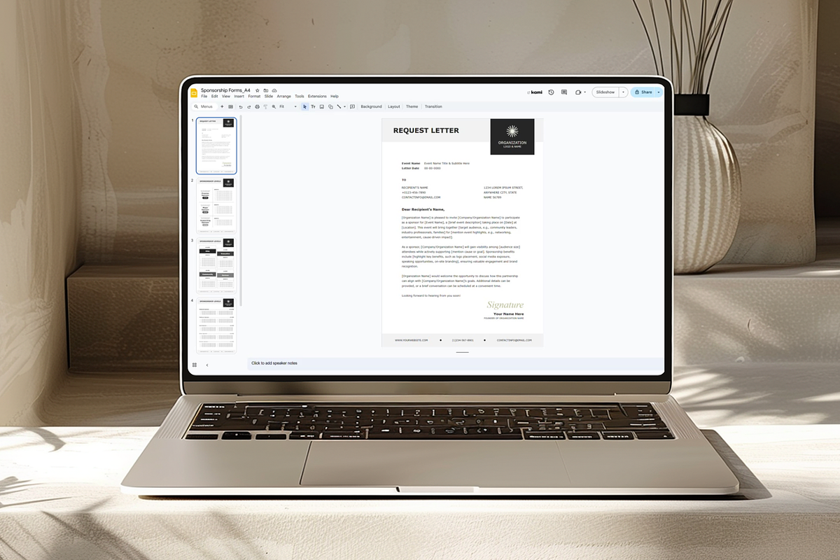 Sponsorship Forms and Levels, a Stationery Template by Creatif Foundry (Photo 2 of 6)