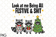 Funny Christmas Sarcastic Raccoon, an Illustration by Black Bird Studio (Thumbnail 1 of 4)