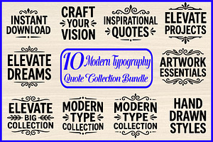 Creative Typography Design Bundle, an Object Illustration by Artivon