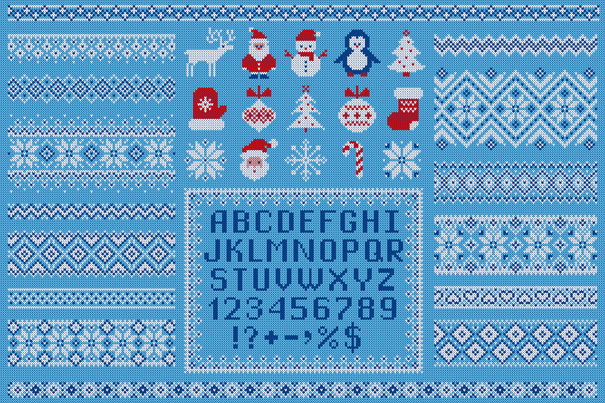 Christmas Sweater-Knitted Collection, an Object Graphic by JuliaMalinovskaya (Photo 2 of 6)