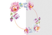 Watercolor Flower Wreath PNG set, a Decorative Illustration by WatercolorPNG.com (Thumbnail 2 of 8)