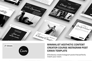 Online Course Post Canva Template