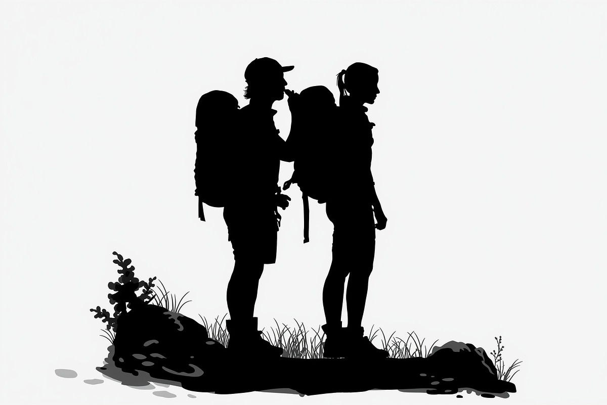 Hiker and Mountain Bundle, an Illustration by Creativeshirt (Photo 4 of 21)