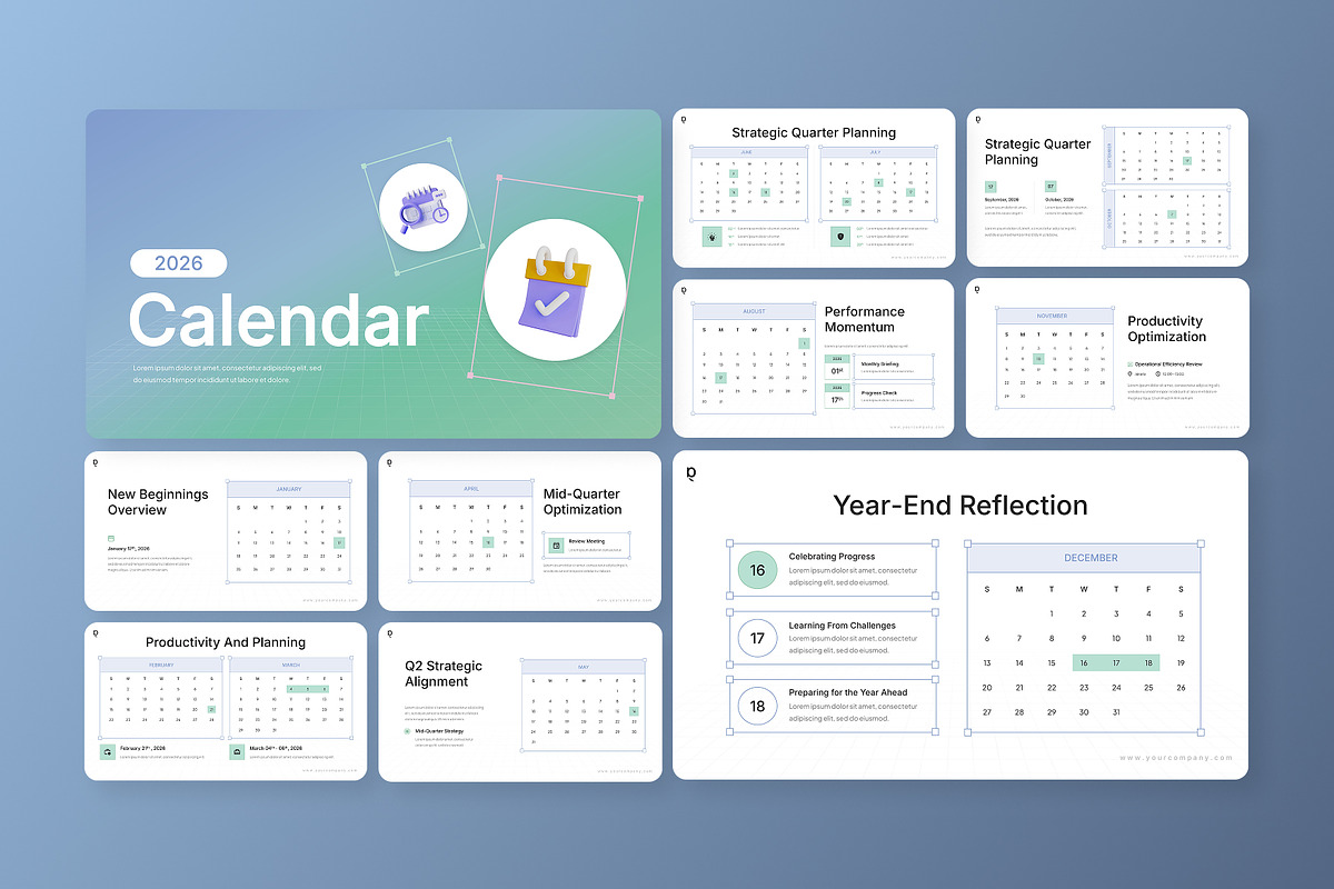 Calendar 2026 PowerPoint, a Presentation Template by Antstheme (Photo 3 of 4)