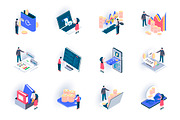 Unique Isometric Icons Pack, an Outline Icon by alexdndz (Thumbnail 2 of 21)
