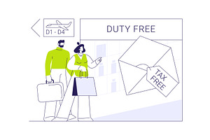 Duty free shop abstract concept, a Finance Illustration by Visual Generation