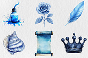 Blue Ink Elements Clipart, an Illustration by Rose Art (Thumbnail 4 of 5)