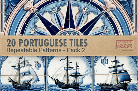 Portuguese Tiles Digital Paper #2