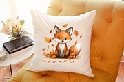 Autumn Foxes & Meadow Clipart, an Illustration by Sublimation Artist (Thumbnail 6 of 6)