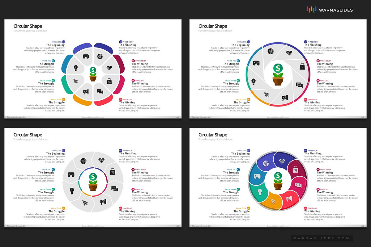 PowerPoint Process Cycle Templates