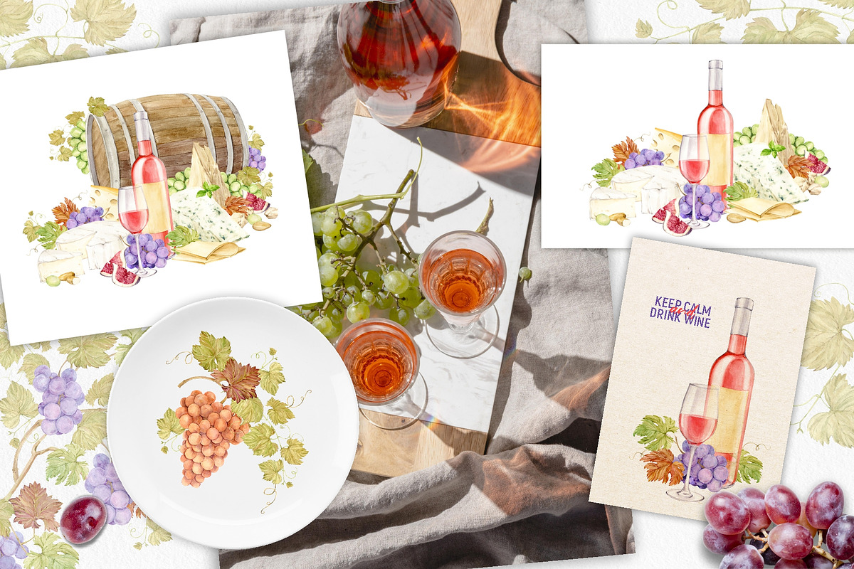 Craft WINE. Watercolor set, an Illustration by Tata Pilip (Photo 5 of 16)