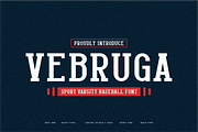 Vebruga - Varsity Font, a Slab Serif Font by Iqsiart Studio (Thumbnail 1 of 6)