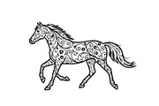 Running Horse Silhouette SVG Bundle, an Illustration by Creativeshirt (Thumbnail 3 of 31)