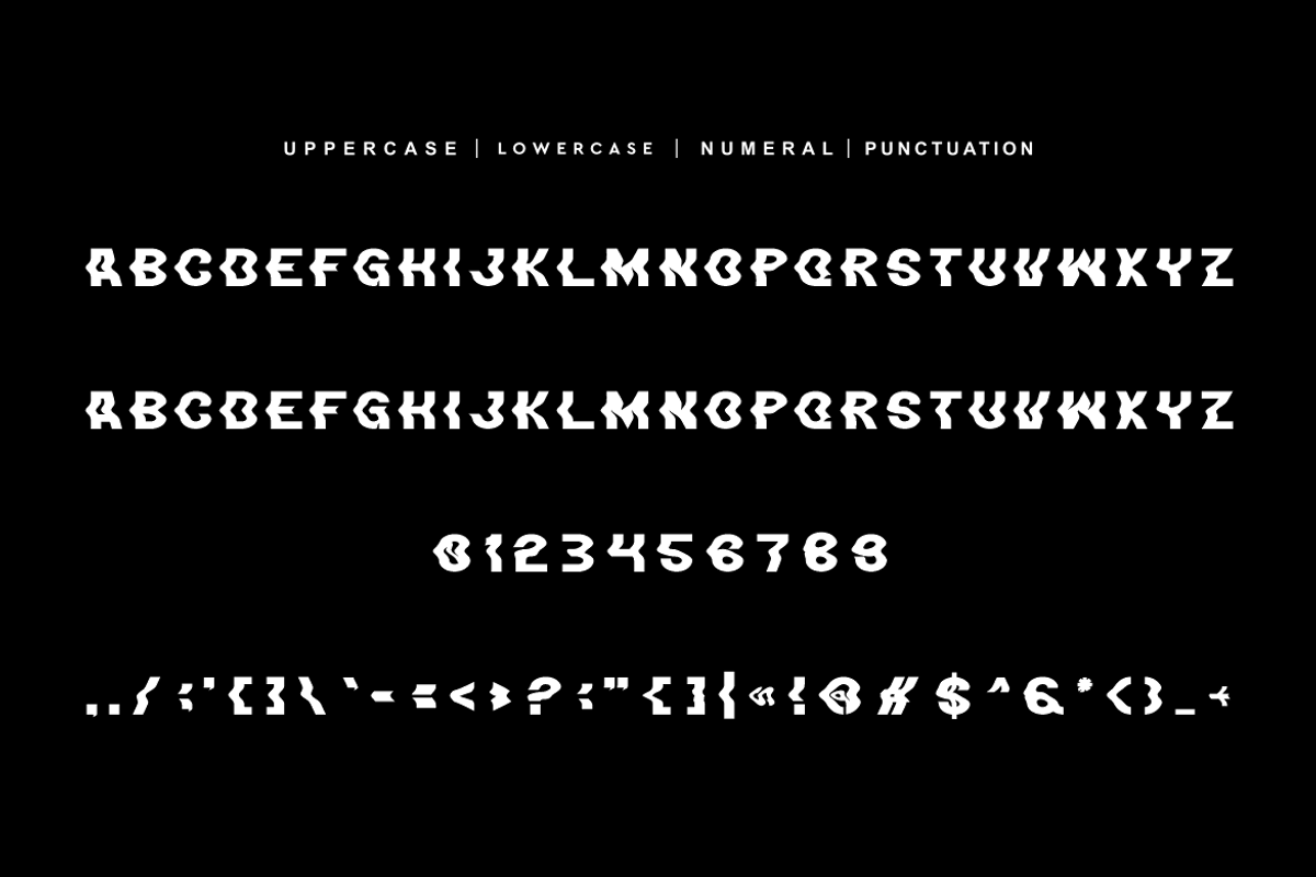 Chagond - Experimental Font, a Sans Serif Font by QR Design Studio (Photo 6 of 7)
