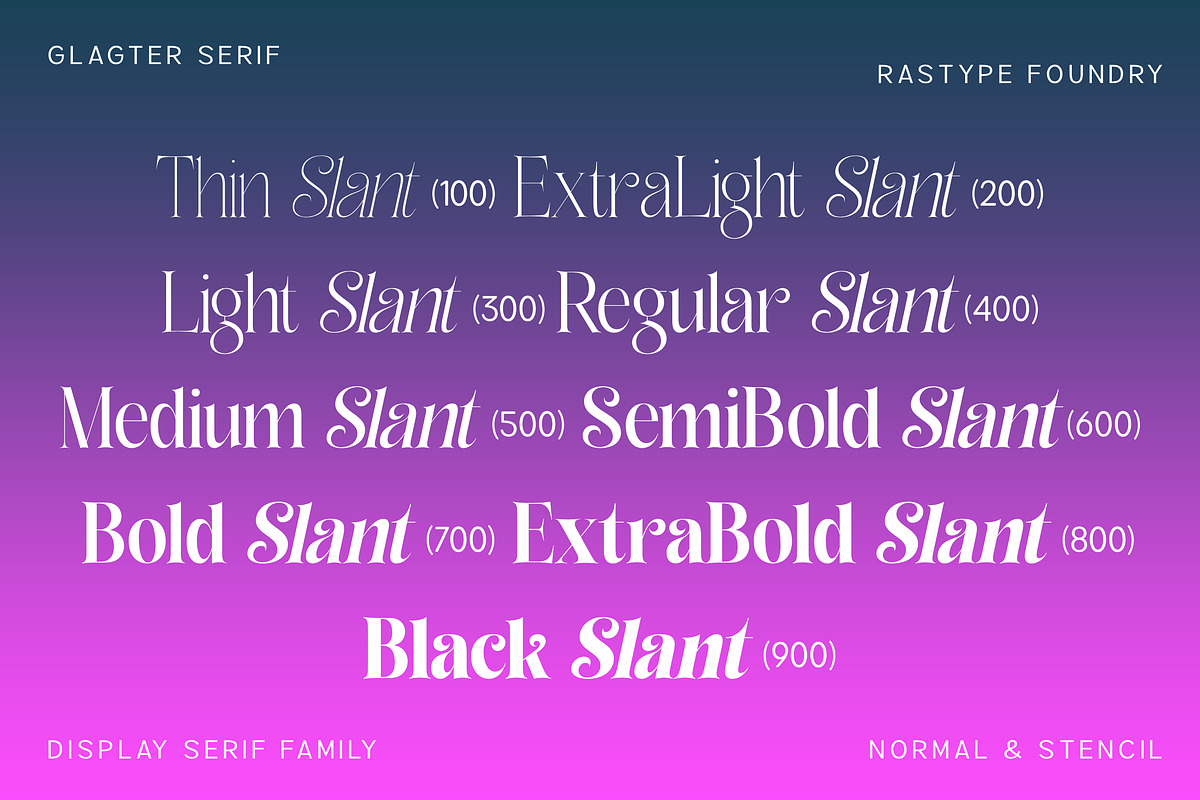 Glagter Normal - Family Font, a Serif Font by Rastype (Photo 6 of 15)