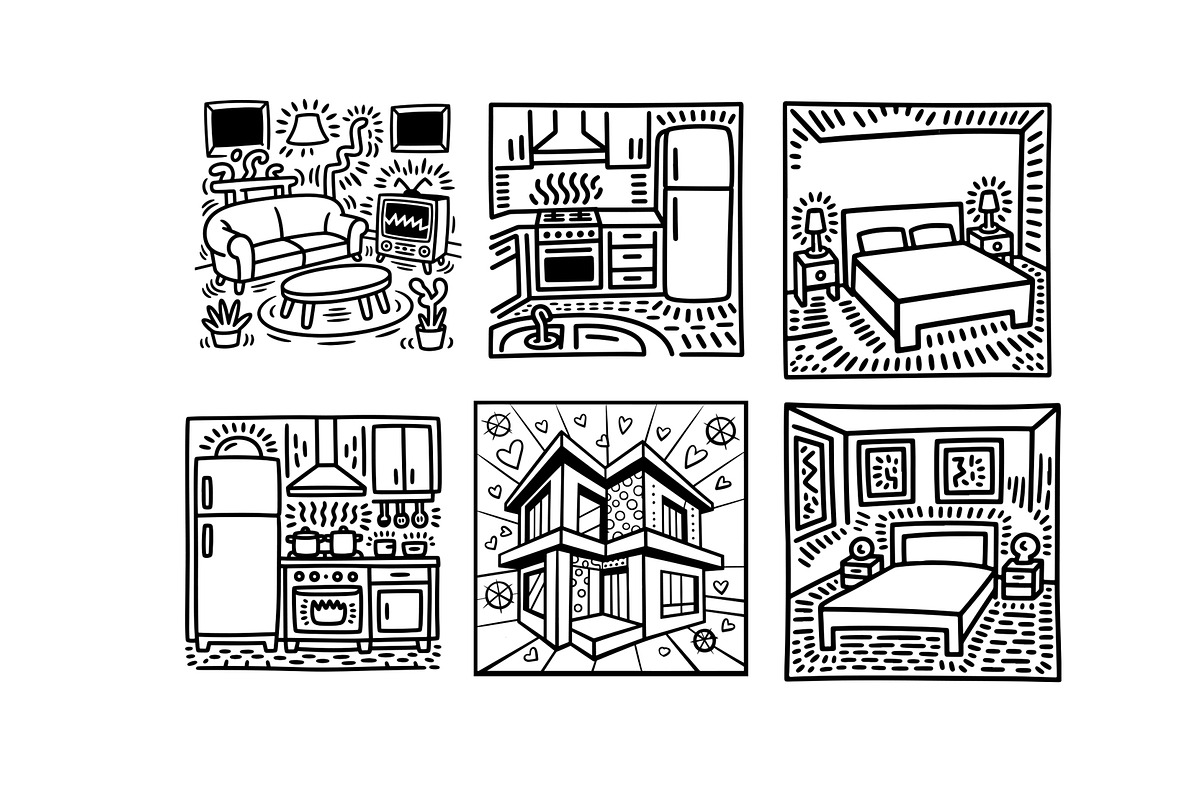 Interior and exterior doodles svg, an Object Graphic by SketchArtStudio (Photo 2 of 3)