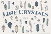 Line Crystals Clipart Bundle, an Object Graphic by IllustratorAnnie (Thumbnail 1 of 7)