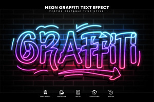 Neon Graffiti Editable Text Effect