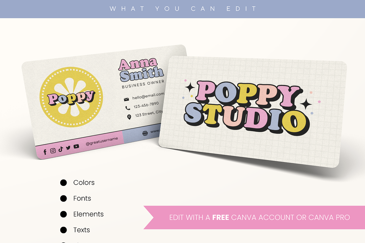 Canva Colorful Retro Branding Kit, a Branding & Logo Template by Branding Babe Co. (Photo 8 of 9)