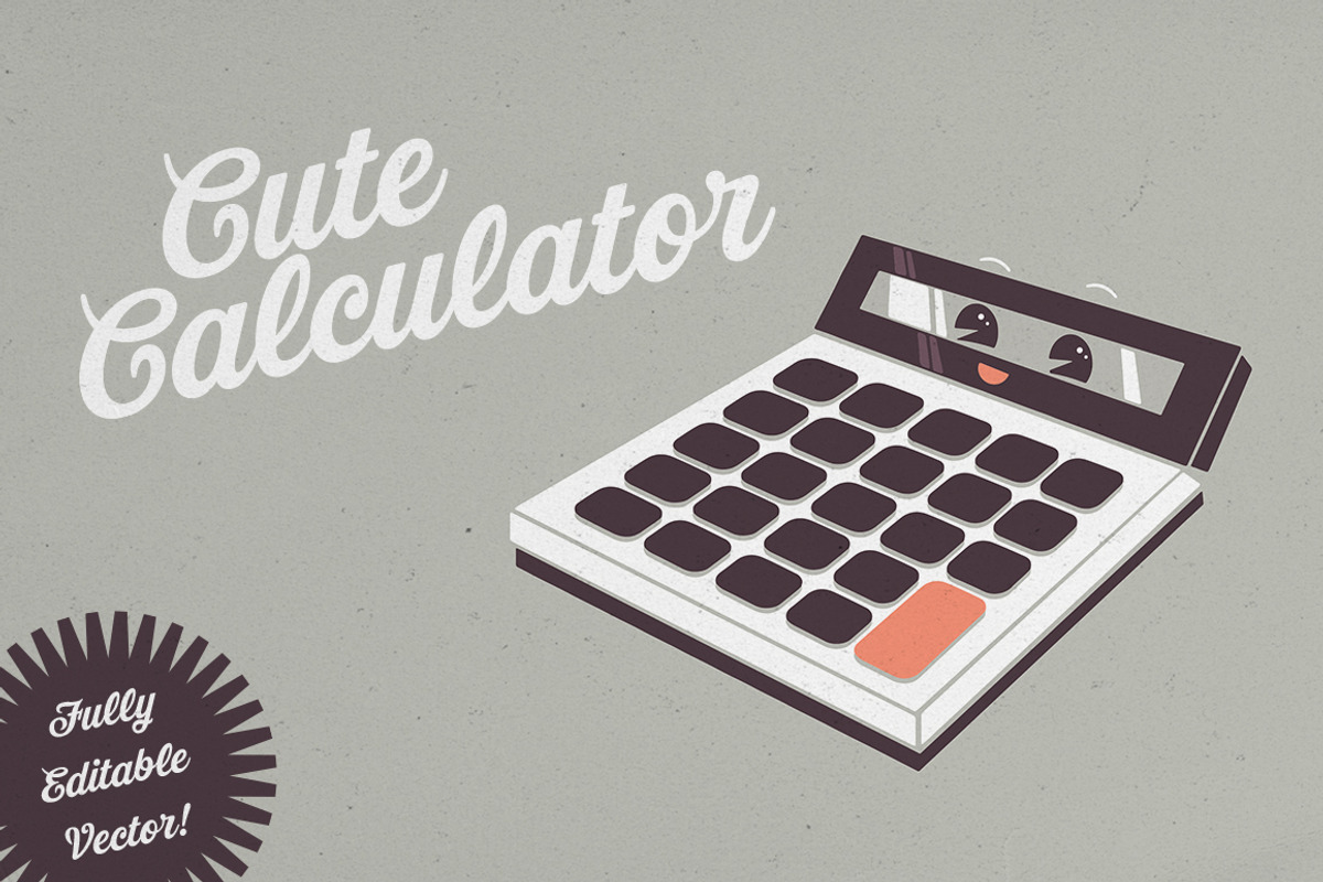 Cute Calculator Illustration, an Illustration by Ryder Doty
