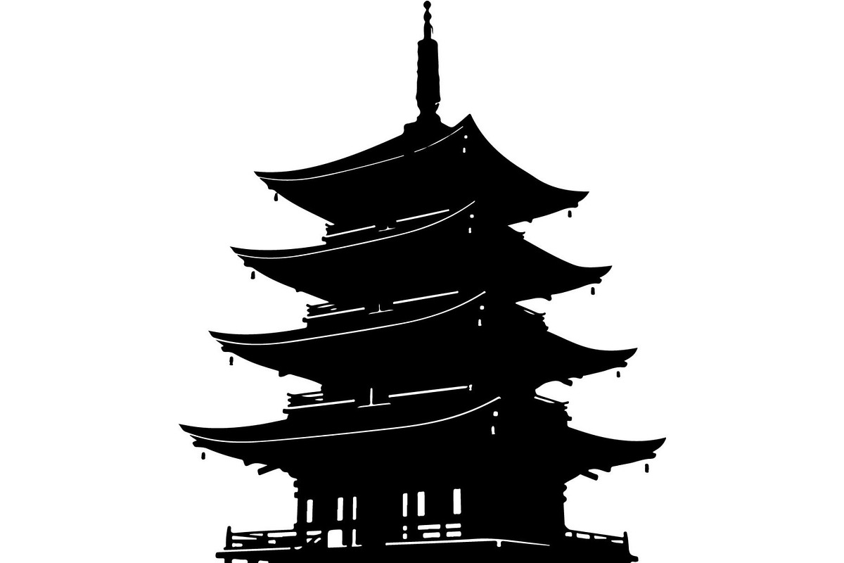 Pagoda Temple Silhouette, an Object Graphic by Creativeshirt (Photo 14 of 20)