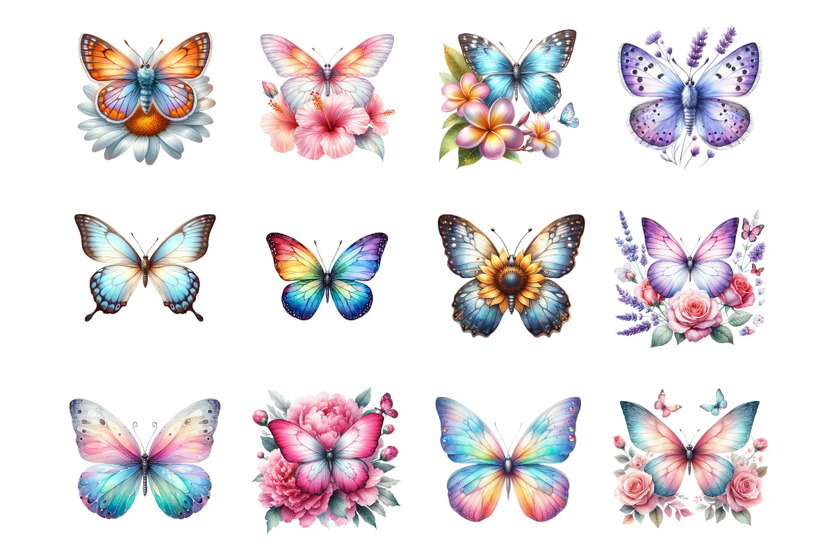 Floral Butterfly Png Butterflies PNG, an Illustration by SinaCreation (Photo 2 of 7)