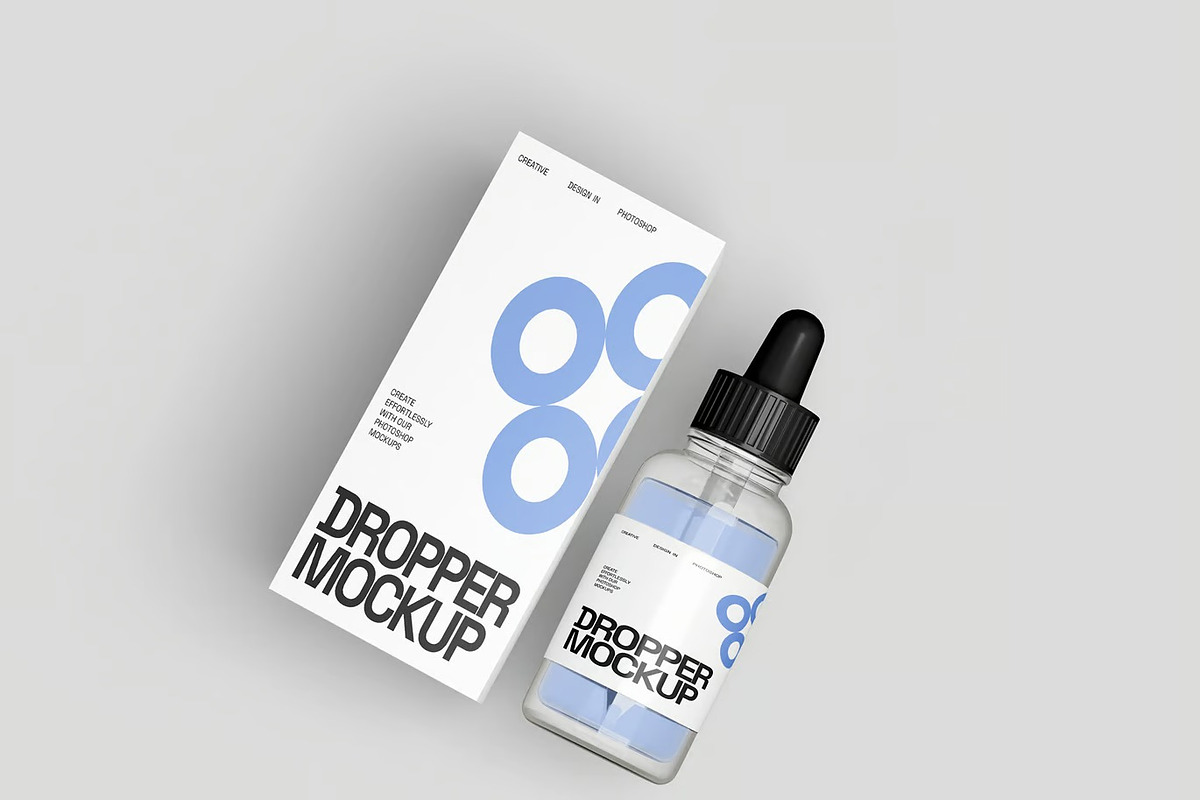 Dropper Bottle Mockup, a Packaging Mockup by renderstockmarket (Photo 3 of 4)