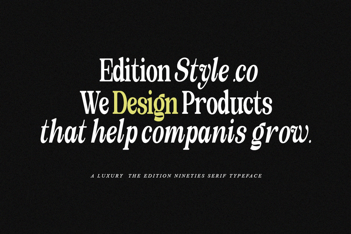 The Edition Nineties | 11 Font Style, a Serif Font by IM Studio (Photo 9 of 11)