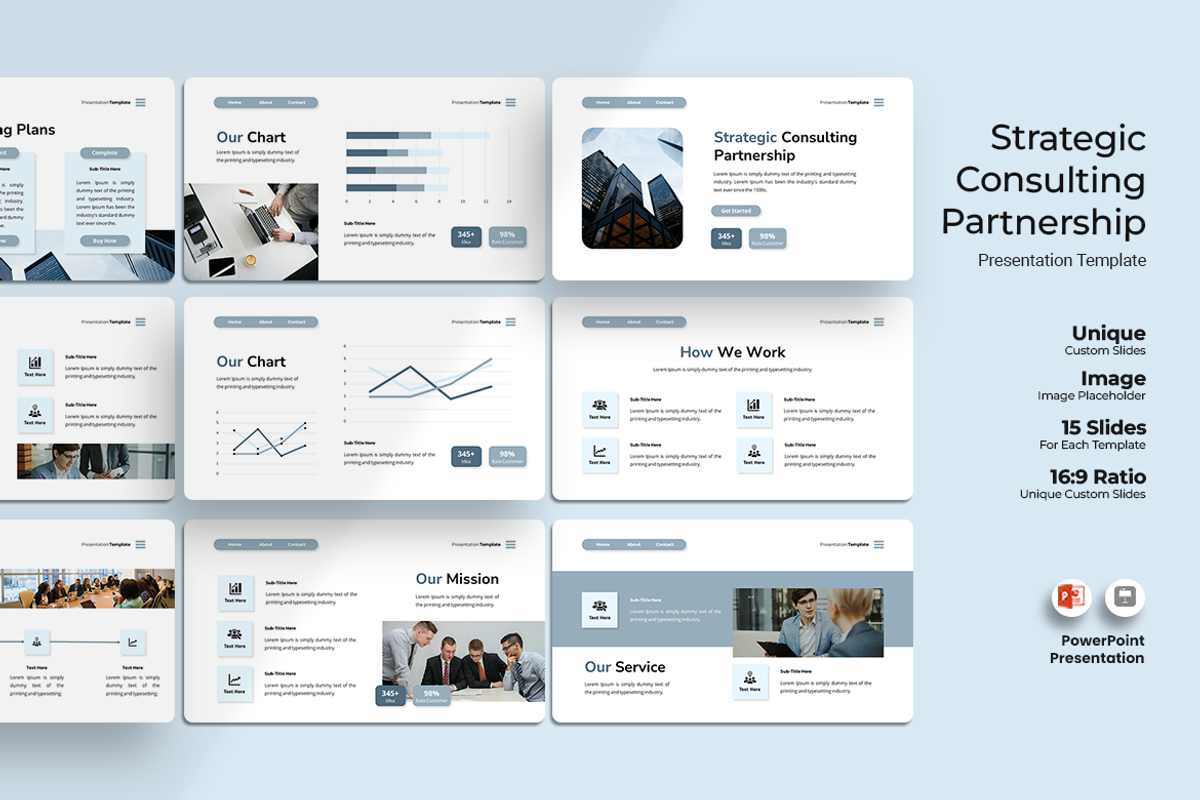 Strategic Consulting - PowerPoint, a Presentation Template by Iqsiart Studio (Photo 1 of 3)