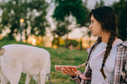 Woman with White Dog Photos, an Animal Photo by Tekso (Thumbnail 6 of 6)